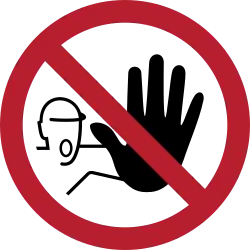 P080: Zutritt für unbefugte Personen verboten