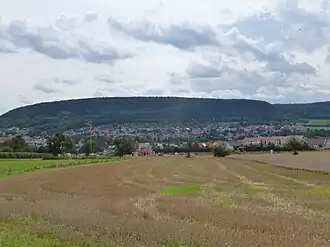 Blick über Heiligenstadt hinweg zum Iberg