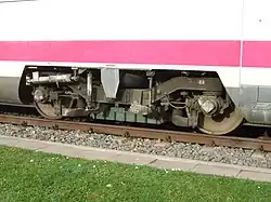 Drehgestell an einem Mittelwagen des InterCityExperimental
