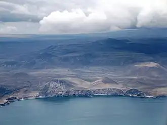 Blick auf den Fagradalsfjall von Süden, annotiert