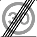 B29.30 Ende einer Tempo-30-Zone