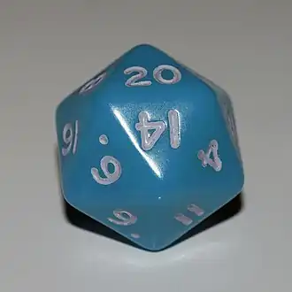 Ein Ikosaeder als Spielwürfel