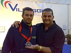 Andrea Facchin (links) mit seinem Trainer Paolo Tassetto (rechts), 2008