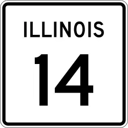 Straßenschild der Illinois State Route 14