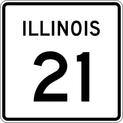 Straßenschild der Illinois State Route 21