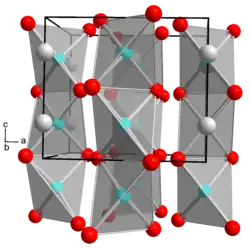Kristallstruktur von Indium(I,III)-tellurid