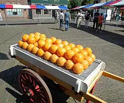 Edamer Käse auf dem Käsemarkt in Edam