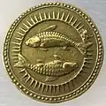 „Perlkreis“-Einfassung einer Goldmünze des Großmoguln Jahangir