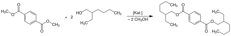 Industrielle Synthese von Bis(2-ethylhexyl)terephthalat durch Umesterung von Dimethylterephthalat mit 2-Ethylhexanol