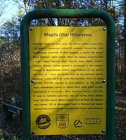 Informationstafel zum Außenlager in Miloszyce