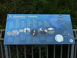 Informationstafel, St. Albanteich-Geschichte, Basel