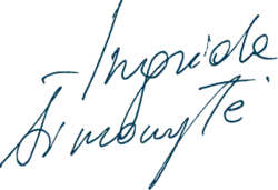 Unterschrift von Ingrida Šimonytė