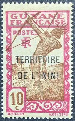 Marke zu 10 Centimes