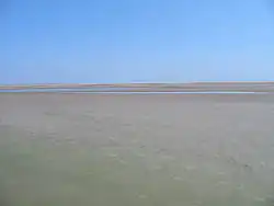 Koresand bei Niedrigwasser