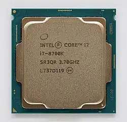 Intel Core i7-8700K mit sechs physischen Kernen