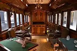 Erhaltener Speisewagen des k.u.k Hofsalonzuges (Rauchabteil)