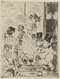 Jean-Louis Forain: Le Café de la Nouvelle Athènes, um 1877