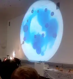 Lichtinstallation mittels Projektor