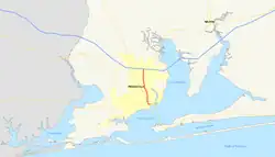 Streckenverlauf der Interstate 110