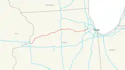 Streckenverlauf der Interstate 88