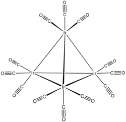 Strukturformel von Tetrairidiumdodecacarbonyl