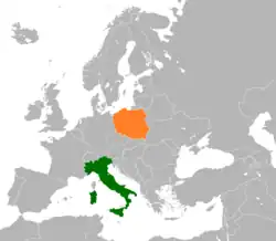 Lage von Italien und Polen