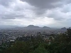 Blick vom Cerro de la Estrella auf Iztapalapa