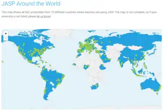 JASP Weltkarte von https://jasp-stats.org/world-map/