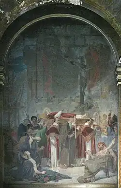 Überführung des Leichnams des Hl. Franz Xaver nach Goa (Portugiesisch-Indien), auf diesem Weg ereigneten sich Wunder (1859), Paris, Kirche Saint-Sulpice
