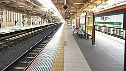 Blick auf die Bahnsteige