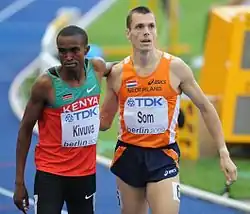 Jackson Mumbwa Kivuva (links) – Rang drei in 1:45,97 min / Bram Som – Rang sechs in 1:46,69 min