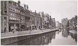 Der nördliche Teil des Rokin, kurz vor der Verfüllung, 1935