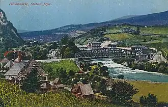 nach Jajce, wo die Bahn kurz vor der Endstation die Pliva überquerte.