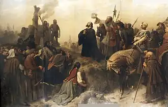 Johann Hus vor dem Scheiterhaufen (Carl Friedrich Lessing)