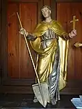 Saint-Fiacre-Statue in der Kirche Notre-Dame