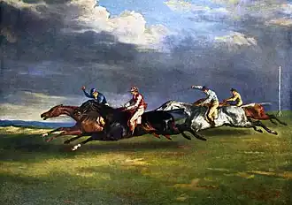 Le derby d’Epsom von Théodore Géricault, 1821