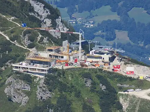Baustelle der neuen Jennerbahn-Bergstation 2018