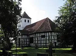 Die einst evangelische, jetzt katholische Kirche in Jerutki (Klein Jerutten)