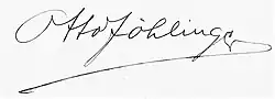 Unterschrift Otto Jöhlingers (1913)