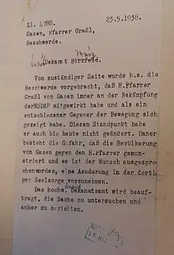 Weiterleitung an das Dekanat Weiz