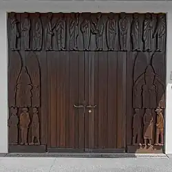Johann Ulrich Steiger (1920–2008) 1964. Portal, Reformierte Kirche St. Peterzell
