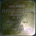 Stolperstein für Johanna Straubing