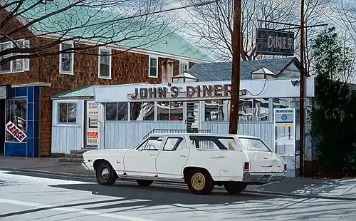 Fotorealismus. John Baeder (1938– ): Johns Esslokal [John´s Diner].