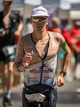 Jonas Hoffmann bei den Ironman European Championships in Frankfurt am Main, 2025