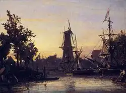 Jongkind Johan Berthold (1857): Binnenhafen Rotterdam, Privatsammlung