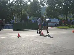 José Leonardo Montaña (rechts), Rang sechzehn, und Dawid Tomala, Rennen nicht beendet