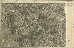 Das Gebiet von St. Martin in der Josephinischen Landesaufnahme, ca. 1789