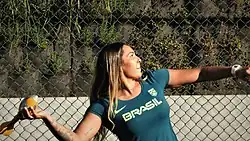 Krista Woodward Rang acht mit 58,86 m