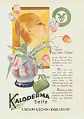 Werbung für Kaloderma-Seife von Jupp Wiertz, 1930