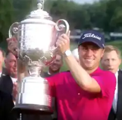 Justin Thomas nach dem Gewinn der PGA Championship 2017